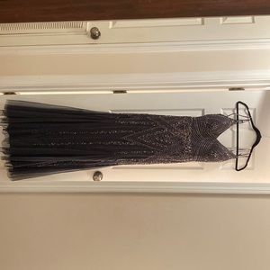 Black formal beaded gown